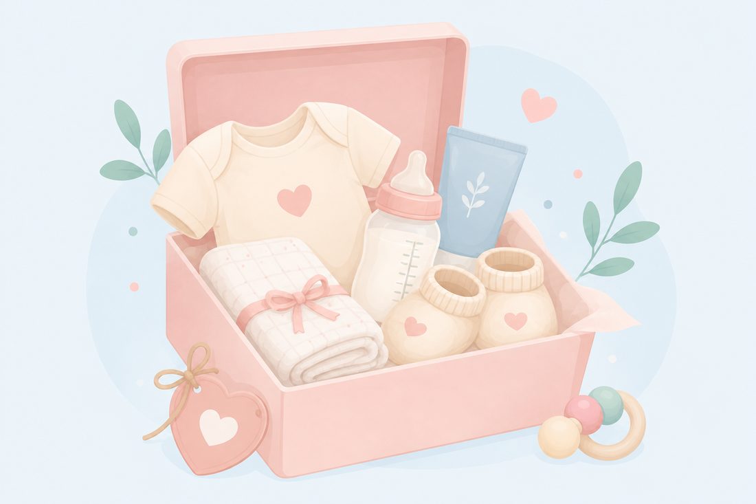 Illustration d'un coffret de naissance